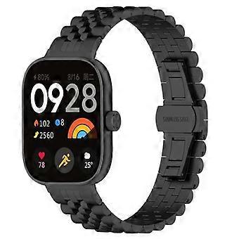 For Xiaomi Mi Band 8 Pro / Smart Band 9 Pro Five-bead Butterfly Buckle Metal Watch Band