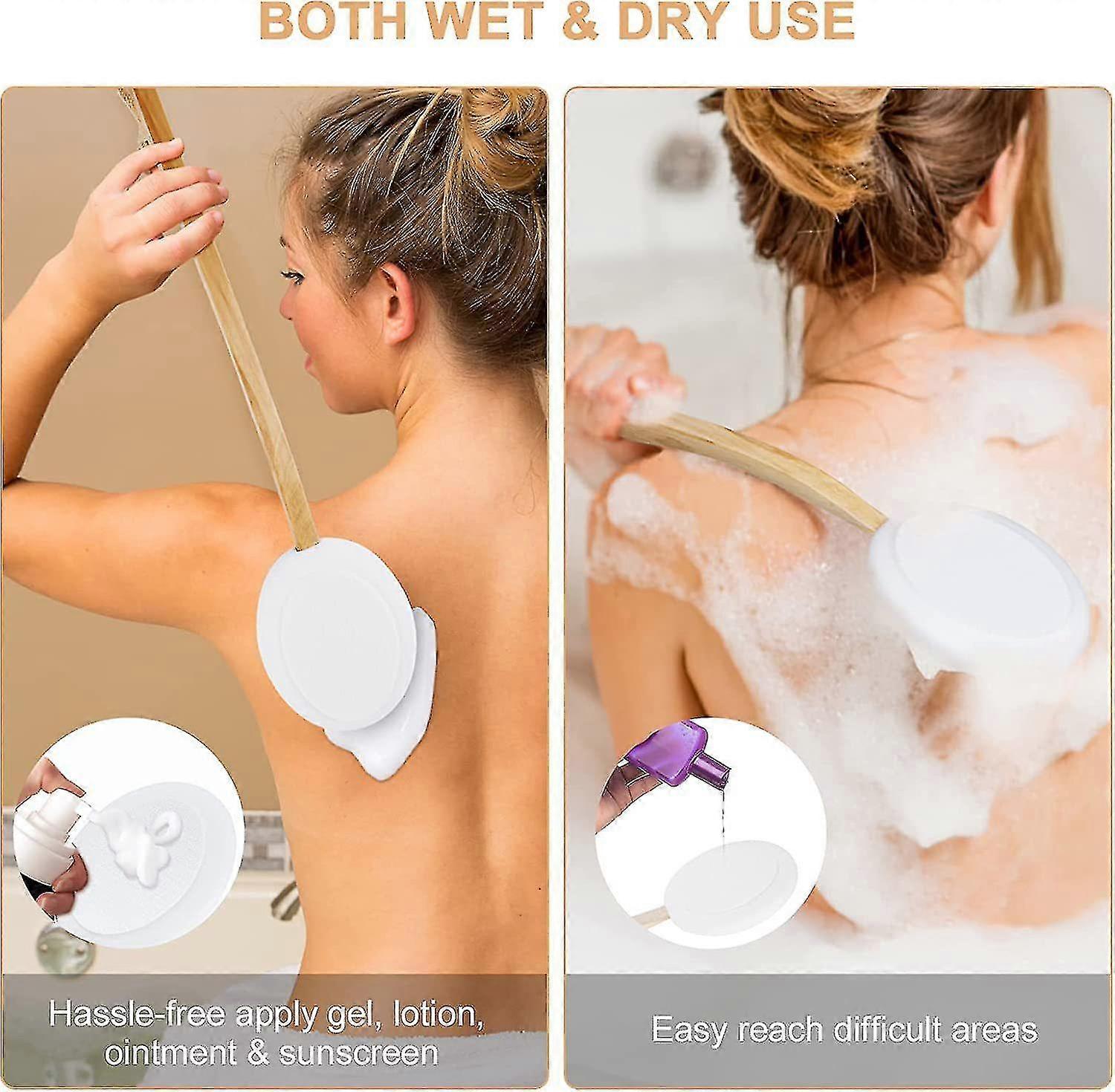 17" Long Handle Back Lotion Applicator, Ergonomic Self-Care Moisturizer Device