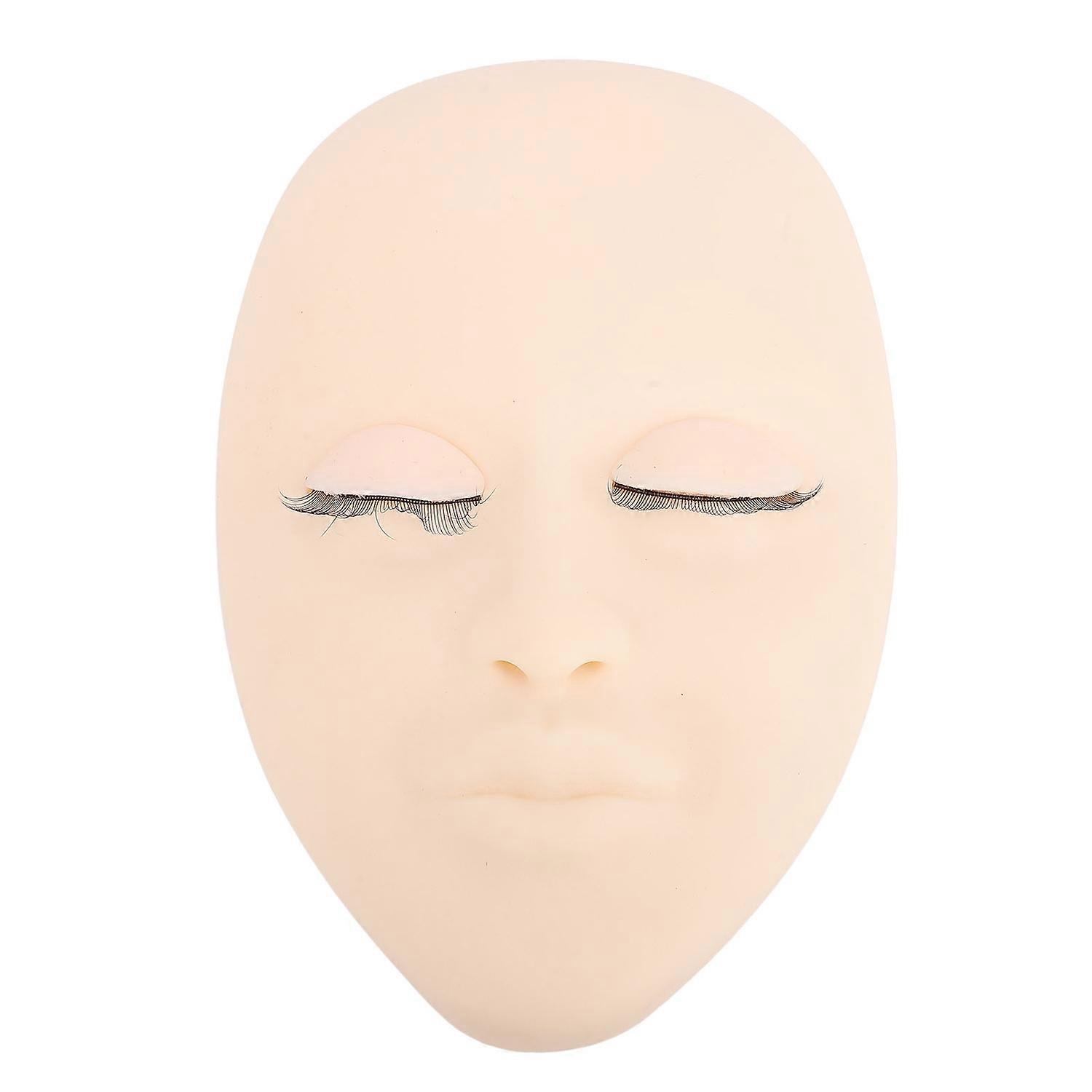 Eyelash Extension Mannequin Head with Replaceable Eyelids Soft Touch Lash Practice Mannequin Face