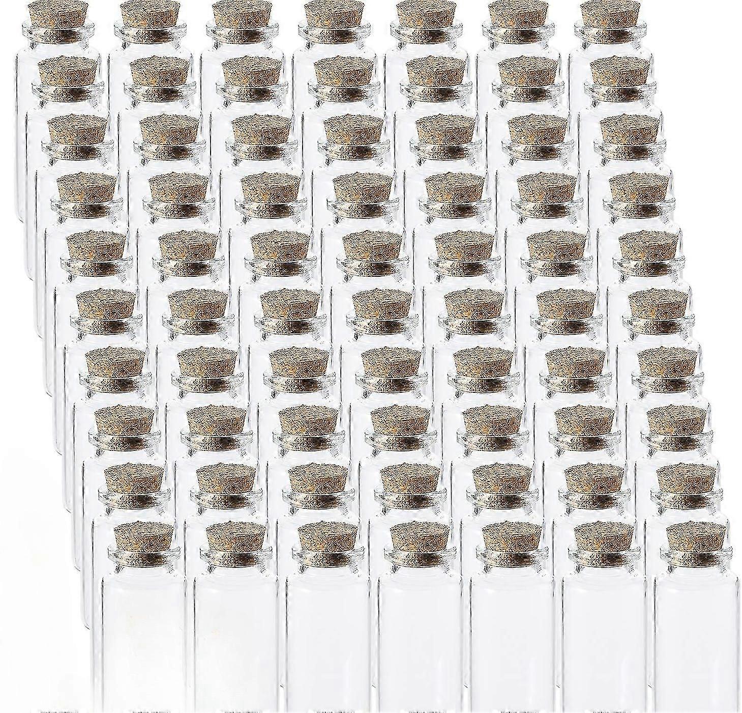 70 förpackningar med 30 ml miniglasflaskor med kork, önskeflaskor