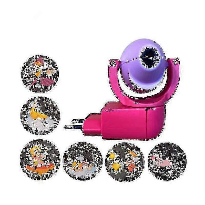 Projetor LED com 6 Imagens de Animais Sensor de Luz Noturna para Decoração de Quarto Infantil Plugue UE Estrela Lua Marca