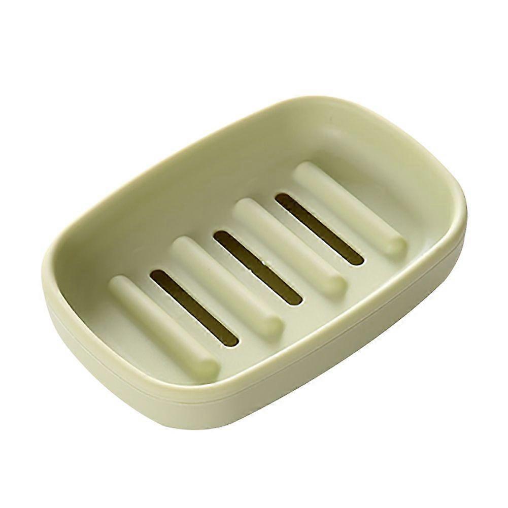 Plastic Soap Case Holder Soap Container Self Draining for Bathroom Kitchen Green