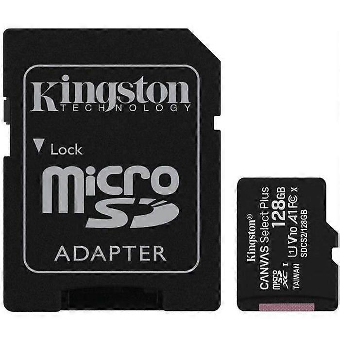KINGSTON Canvas Select Plus SDCS2 128GB memory card - Class 10 A1 100MB/s+ Adapter included