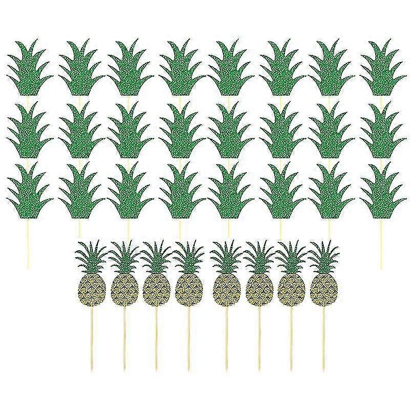 32pcs Hawaiian Cake Toppers