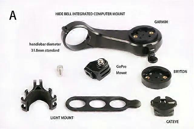 Bicycle Computer Mount With Bike Bell Speedometer GPS Gopro Sport Camera Holder For GARMIN CATEYE Bryton 4 in 1
