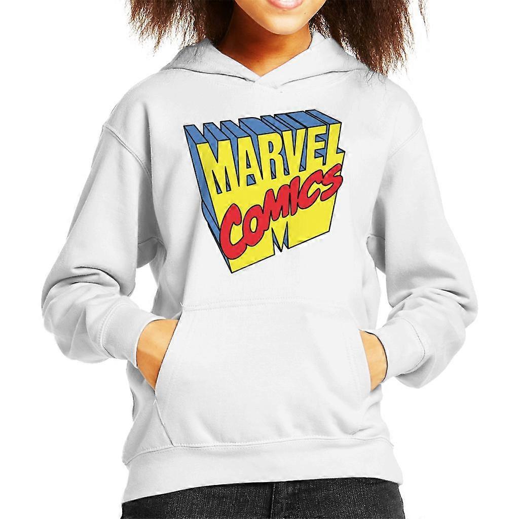 Marvel Comics 1990s 3D Perspective Logo Kid's Hooded Sweatshirt