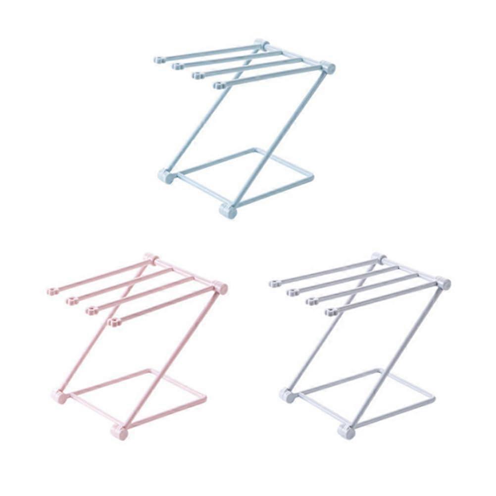 3pcs Cup Rack Vertical Towel Rack Foldable Kitchen Cloth Holder Organizer for Efficient Space Saving and Easy Access
