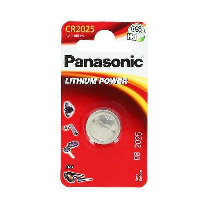 PANASONIC CR2025 LITHIUM BUTTON CELL, 165MAH