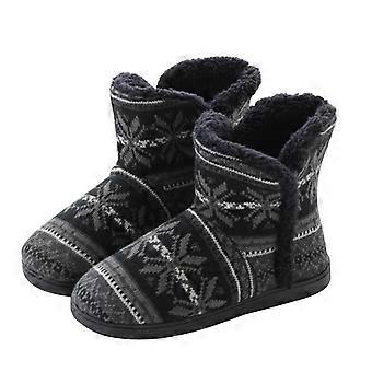 Bottes d’hiver en cachemire Bottes en coton à semelles épaisses, Taille : 37-38 37-38 