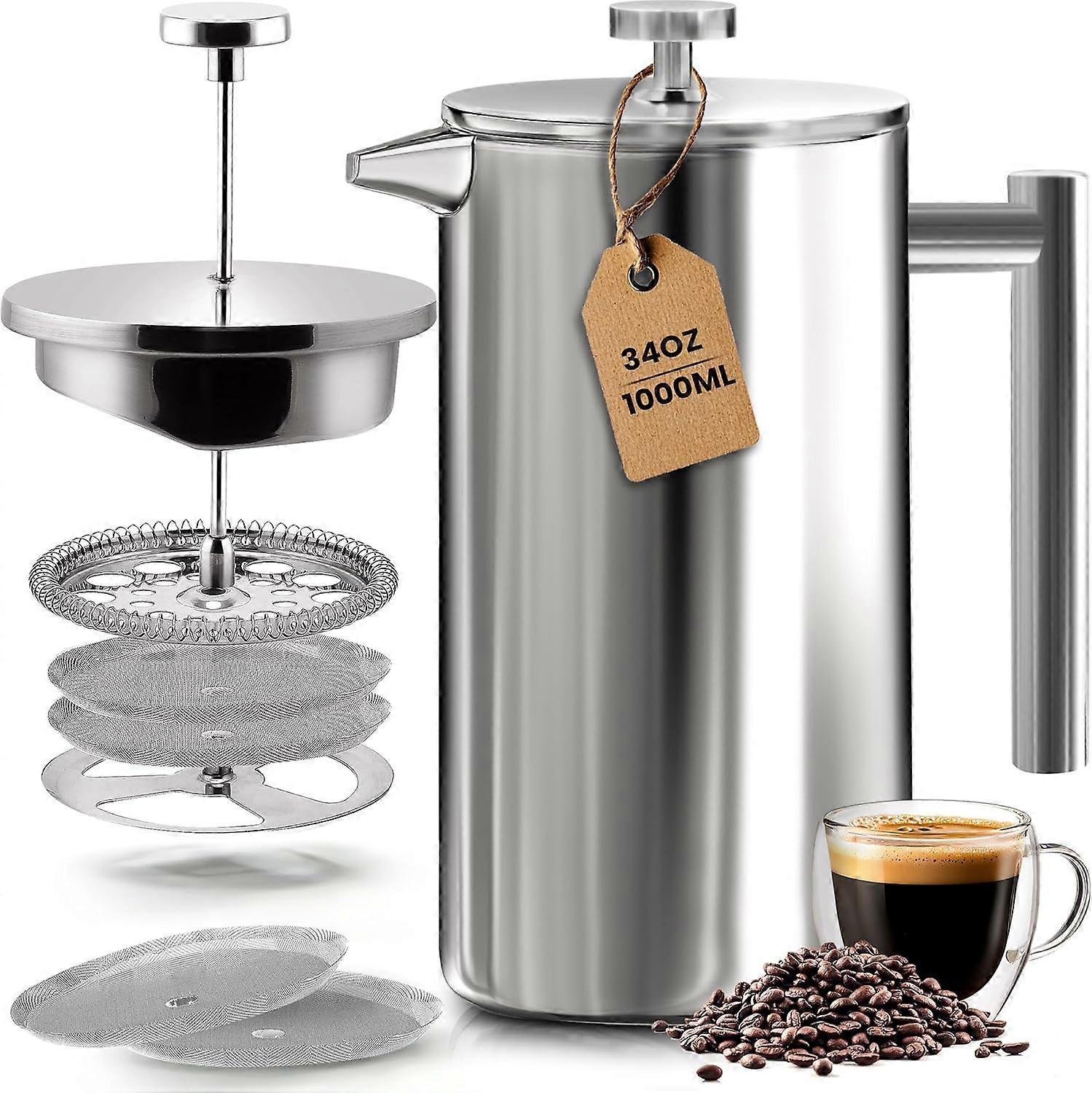 Cafetera de acero inoxidable para camping 32 oz
