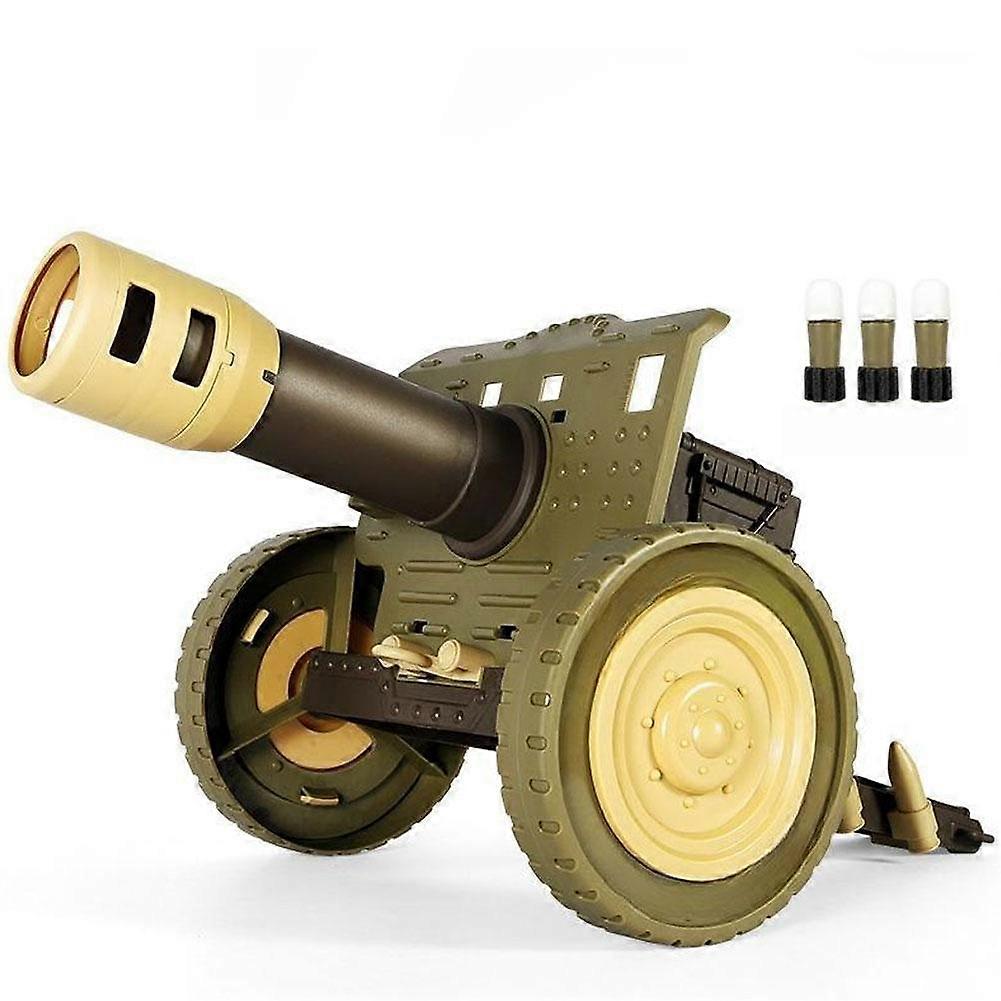 Mortar Launcher Playset, Push Tire Mortar Launcher Military Cannon Toy Kids Boys