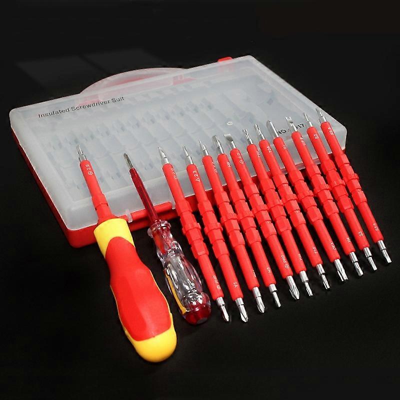 26 In 1 VDE Insulated Handle Electrician Screwdriver Set Home Maintenance Tools