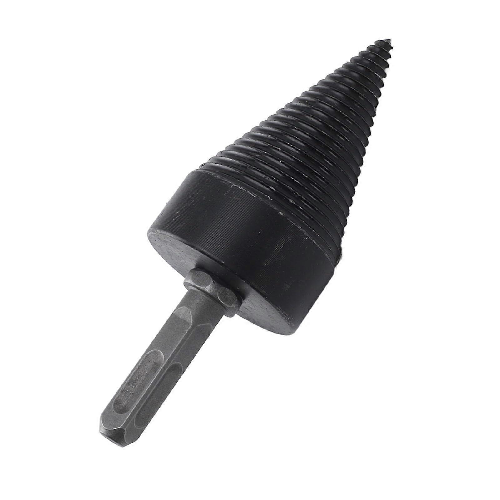 Firewood Log Splitter Drill Bit 50MM with 3 Handles for Kindling Splitting Durable Labor Saving Tool