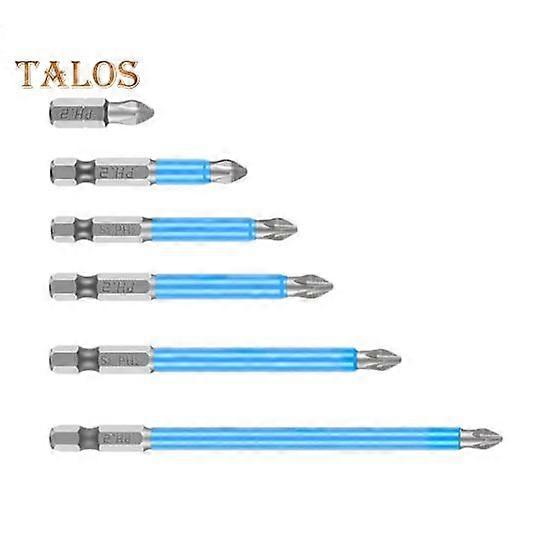 6Pcs Strong Magnetic Anti-Slip Drill Bit Set 60HRC High Hardness Universal Electric Precision Screwdriver Drill Bits