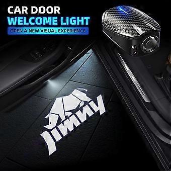 2pcs USB Rechargeable Rhinoceros Rhino Jimny Logo Car Door LED