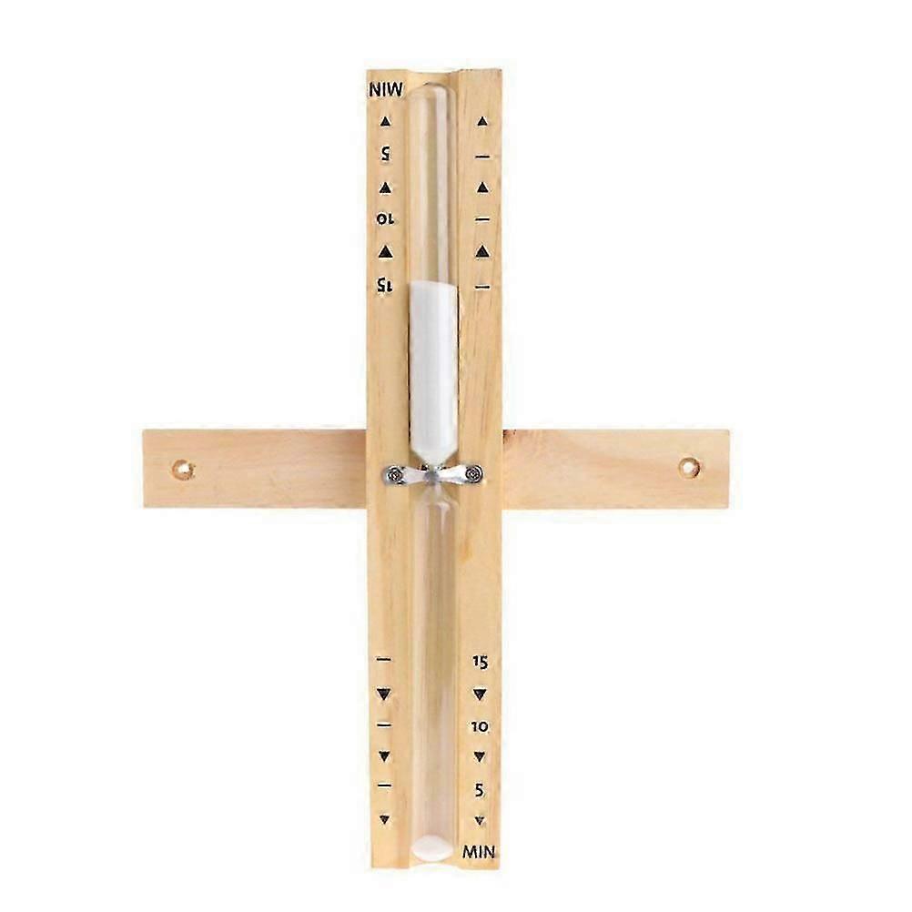 1PC Sand Timer Sauna Bathroom Wall-Mounted Rotary 15-Minute Khaki
