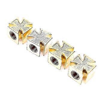 LM 4pcs Auto Reifen Rad Ventilkappen Universal Reifen Rad Ventilkappen Abdeckungen Cross Style Staubdicht für Auto DQQ