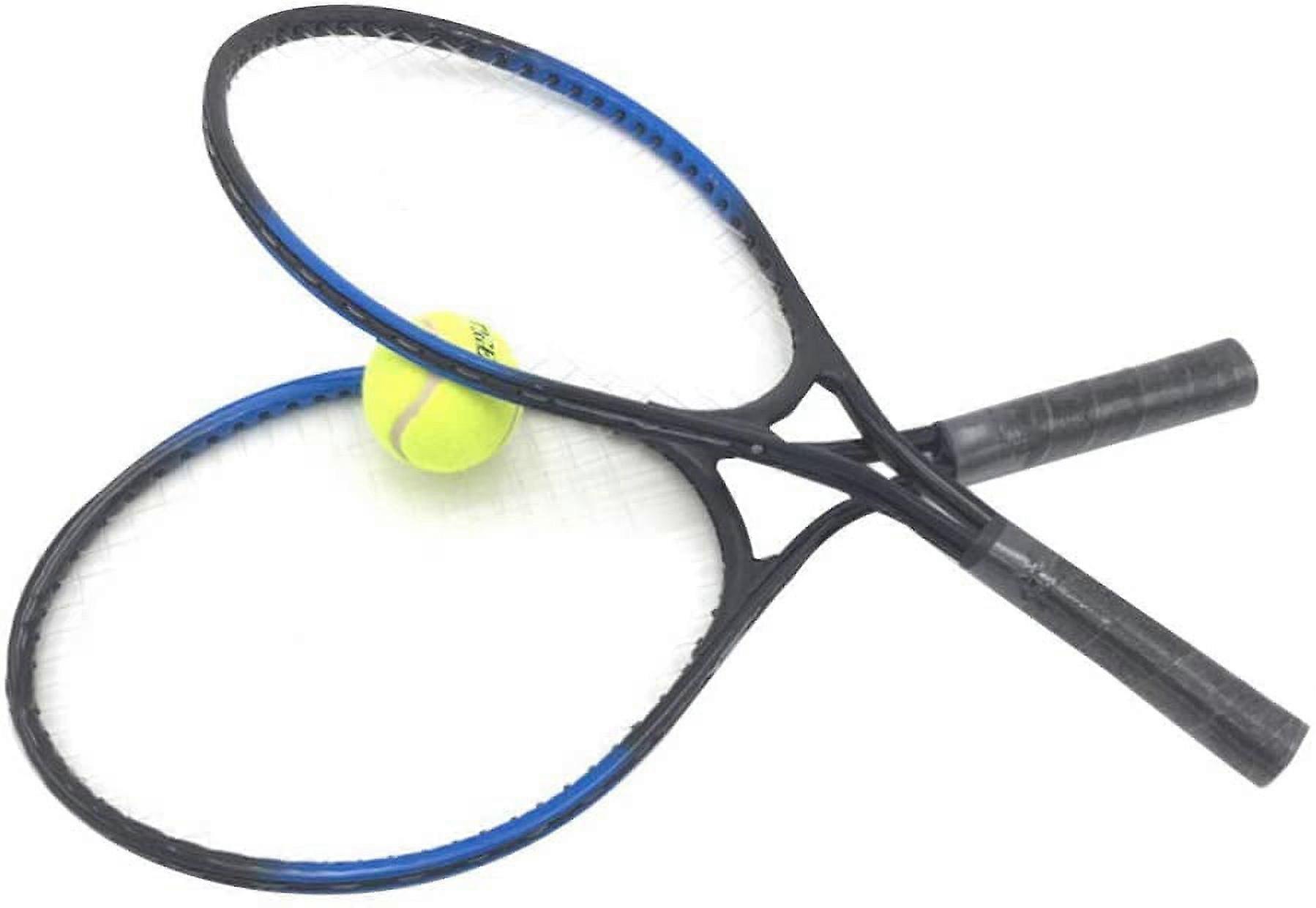 Raquete de tênis single trainer - raquete única azul infantil (21 polegadas) + raquete única azul infantil (21 polegadas) + corda de tênis