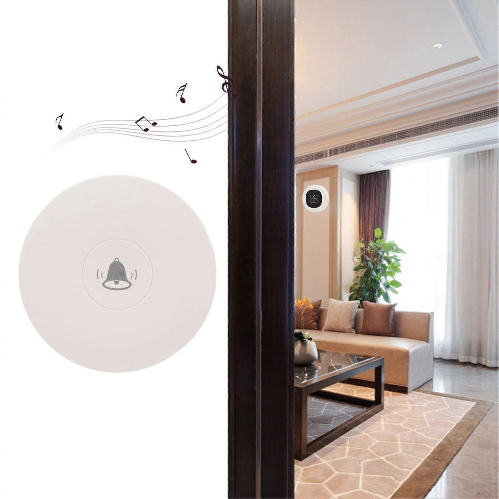 SSRGV Self Generating Wireless Doorbell Battery Free 2 Receivers Four Leaf Clover Pattern Waterproof 58 Music AC110240V EU Plug