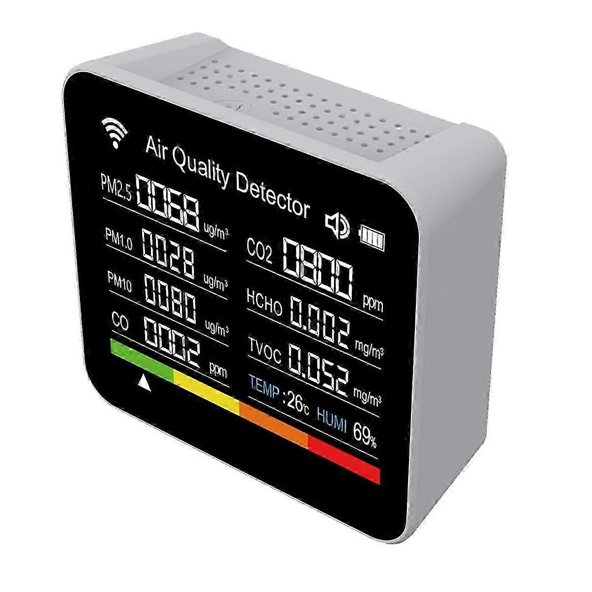 15 in 1 Air Quality Tester Multifunctional Digital PM2.5 PM1.0 PM10 PM10 HCHO TVOC CO CO2 Meter for