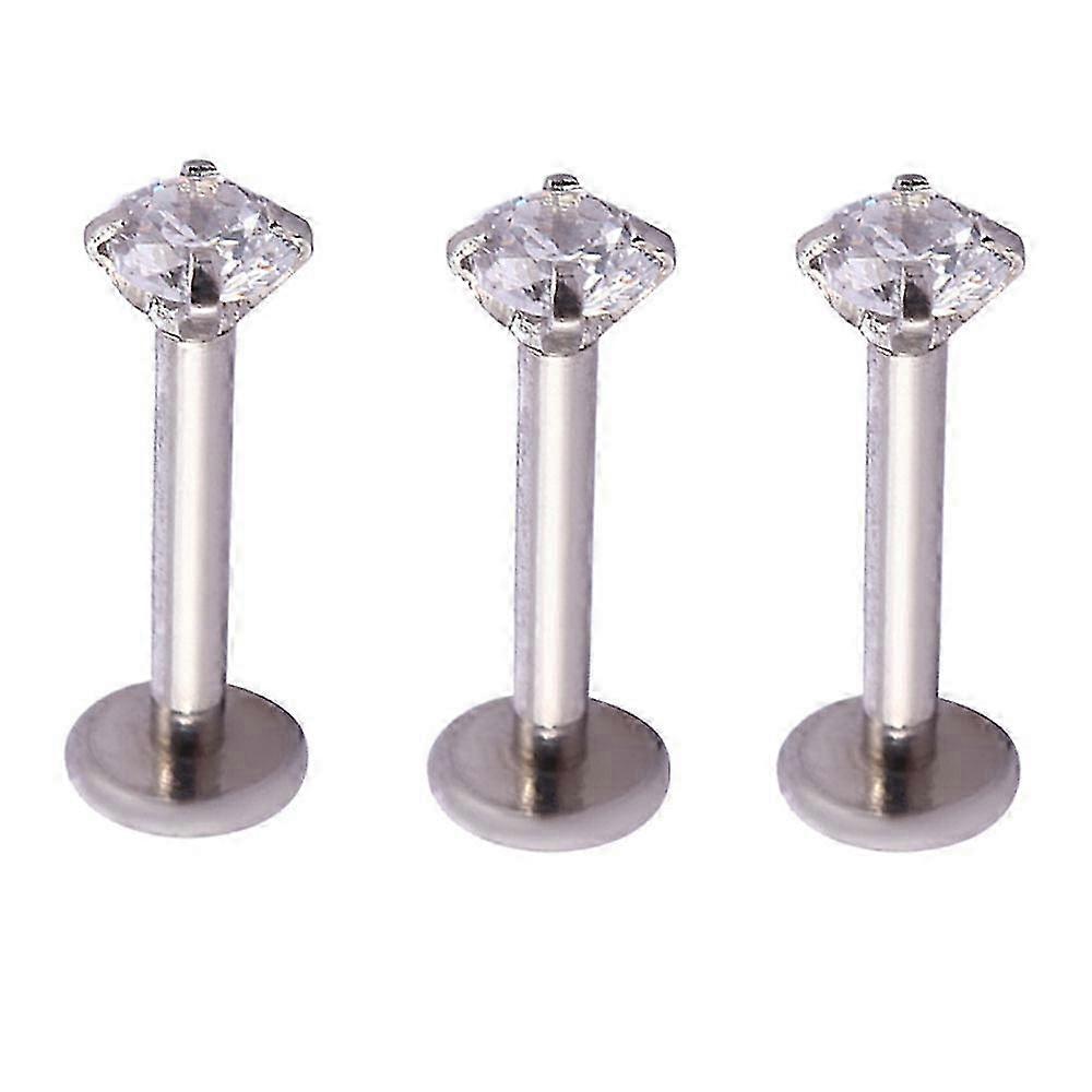 3 espárragos labio de acero inoxidable