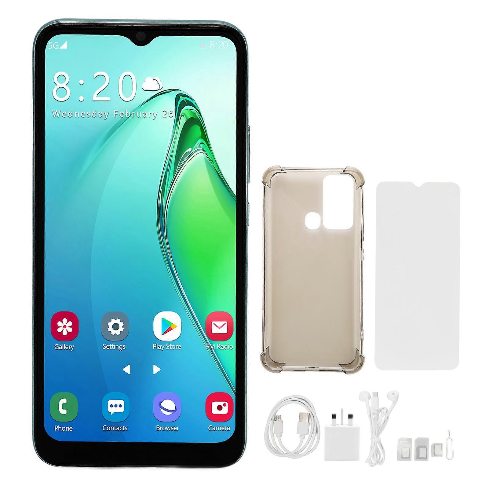 6.5in IPS HD Screen 5G Smartphone 6GB 128GB Fingerprint Face Unlock Cellphone with 5000mAh Battery for Android 12