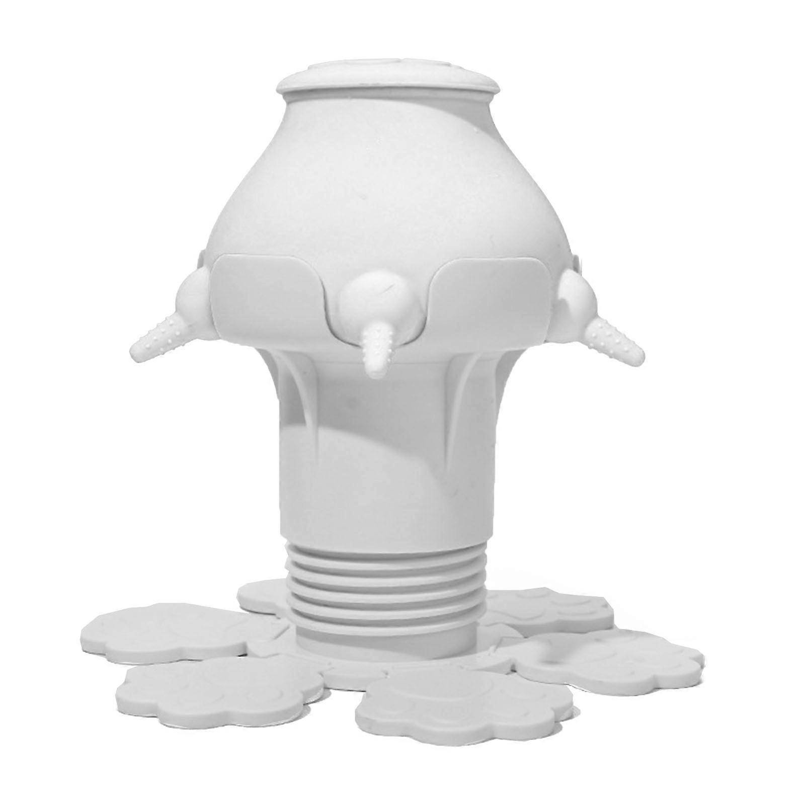 Automatic Feeding Device for Newborn Kitten Puppies and Small Animals Pet Nipple Feeder with 5 Pacifiers Soft Durable  White