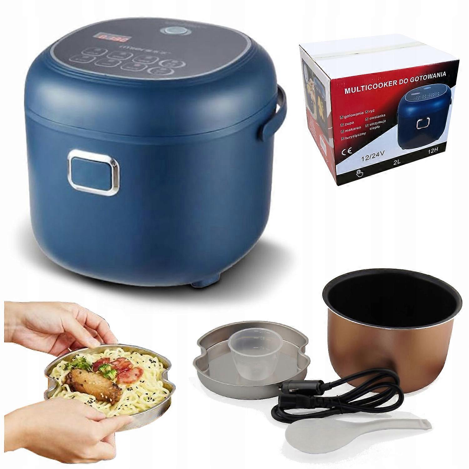 Rice Cooker 2l Car Multicooker Tourist 12v 24v Tir Bus Lcd Timer