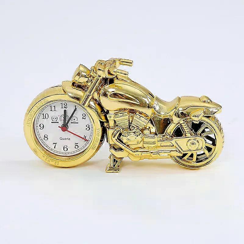 Desk Clock 3D Plastic Motorcycle Art Design Alarm Clock Mute Retro