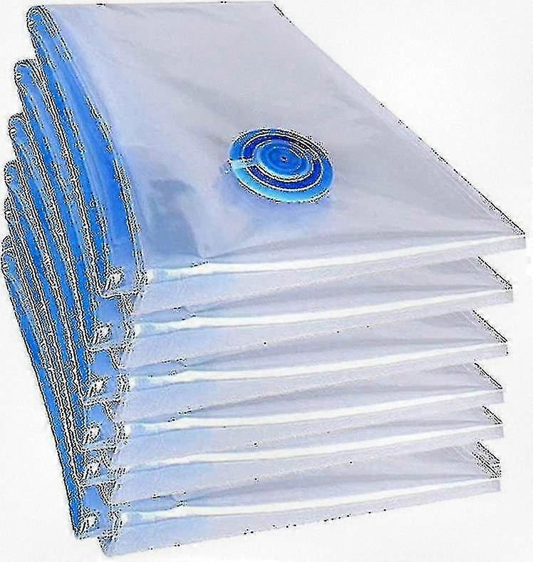 6 Pack Extra Large Vacuum Storage Bags for Duvets, Clothes, and Other Items, Ideal for Organizing and Saving Space