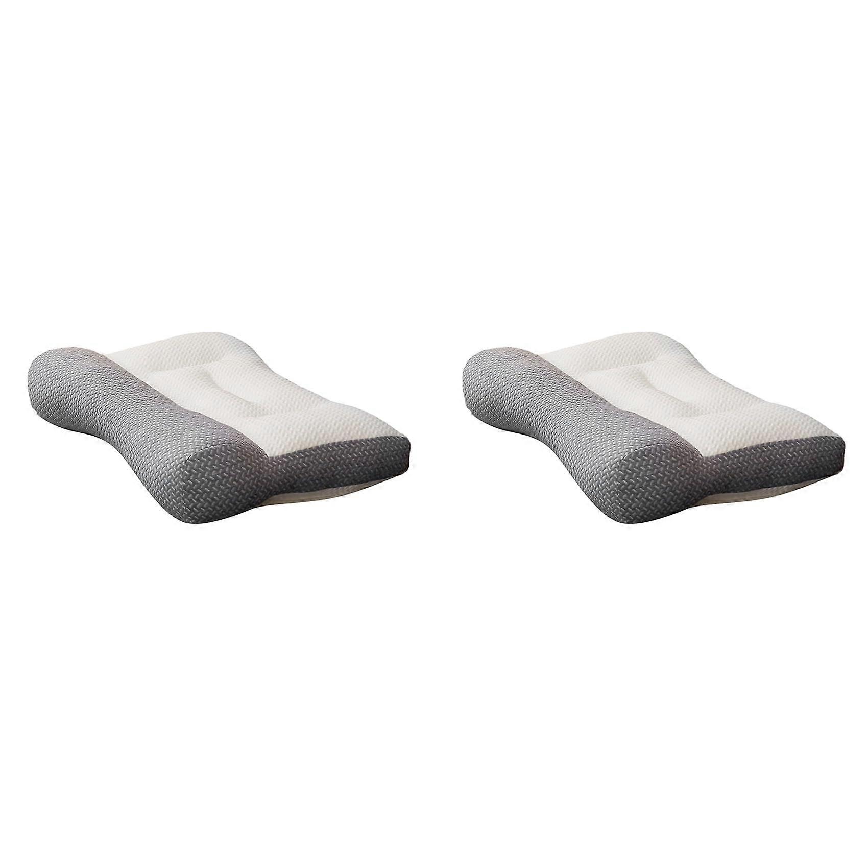 2 Pack Ergonomic Orthopedic Contour Pillows for Neck and Spine Alignment, Sleeping Pillow 48x74cm