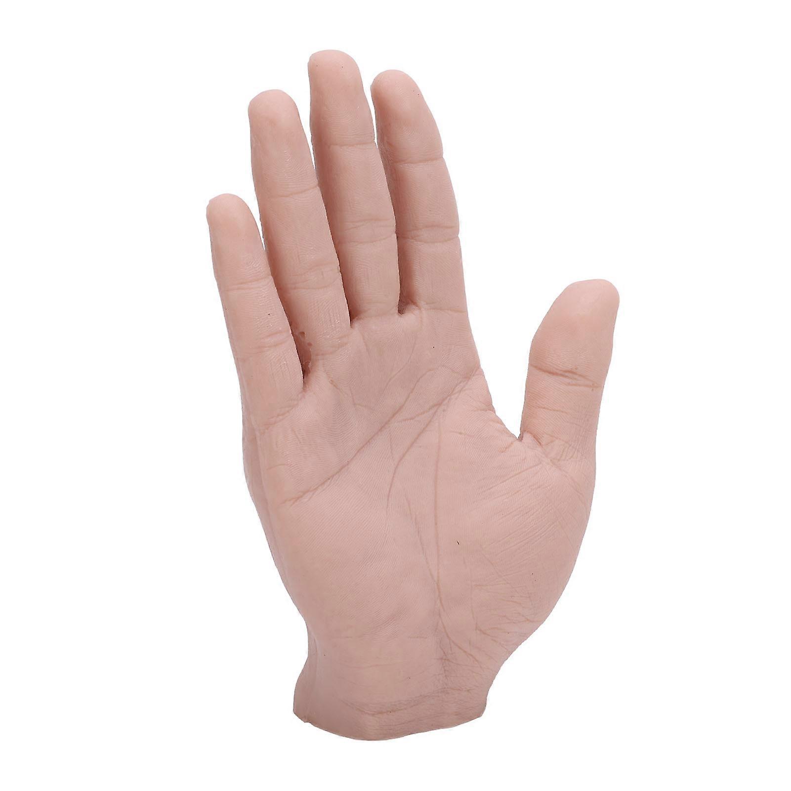Silicone Male Hand Model Reusable Simulation Silicone Artificial Hand Model Bendable Artificial Hand for Festival Props Painting Practice Right Hand 