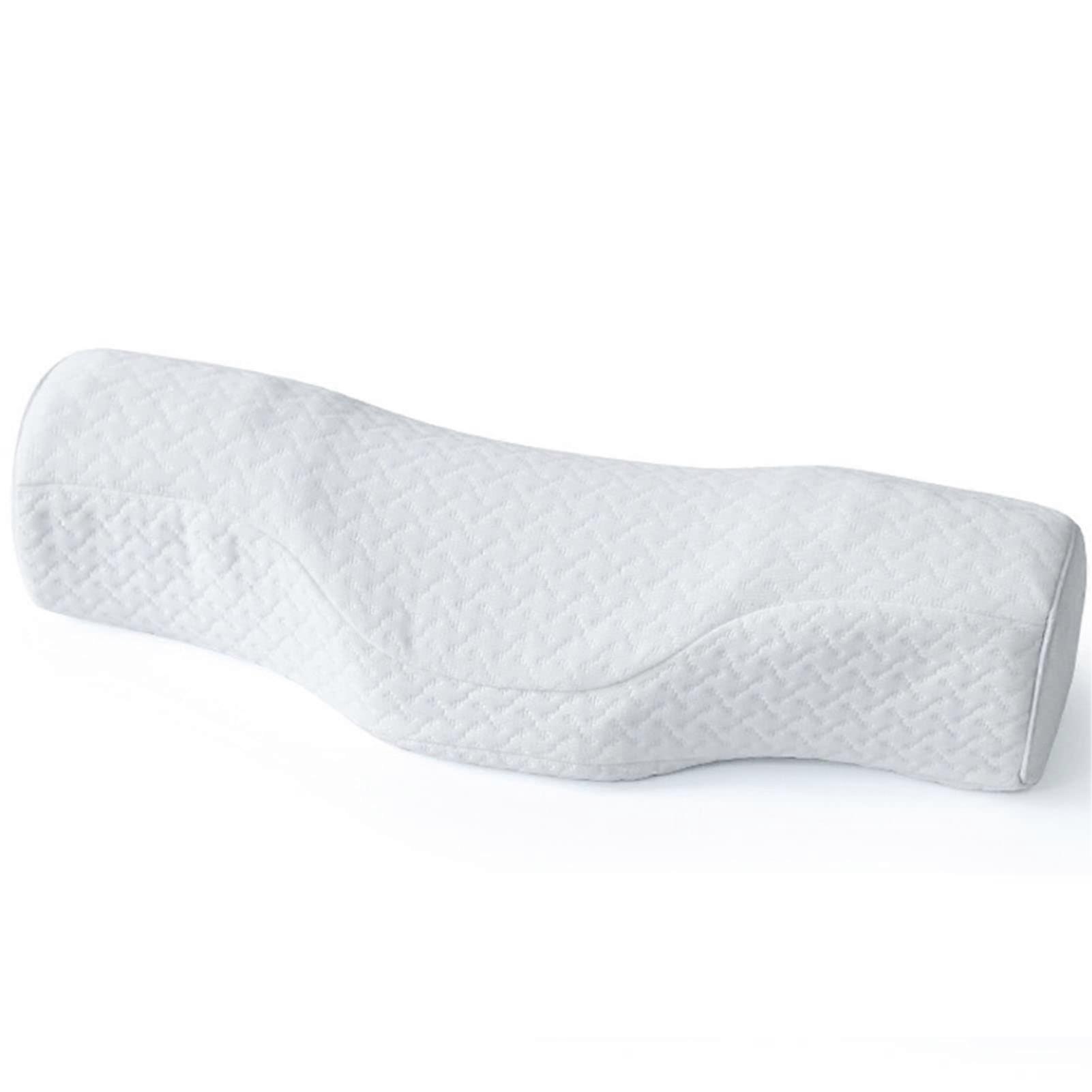 Ergonomic Lamb Pillow, Memory Foam Side Sleeper, Relieves Neck Pain, White 45x16x10cm