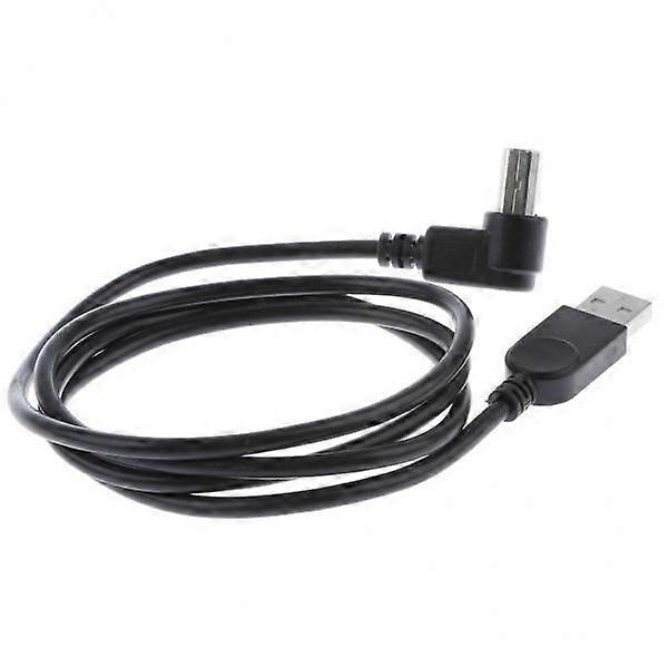 2xUSB2.0 Male to Type B 90Degree Angle Extension Adapter Cable Bend Left