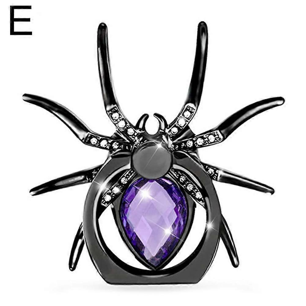 Purple (E) $ Creative personality spider desktop ring mobile phone holder sticky mobile phone lazy holder mobile phone ring buckle