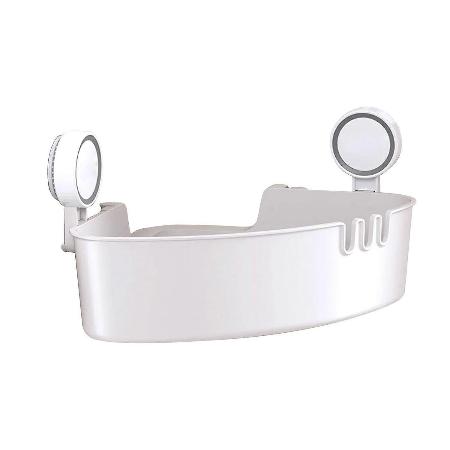 Suction Cup Shower Rack No Drilling Required, No Adhesive Required, Durable And Removable, In-Shower Storage Rack, Holds 22 Pounds, White