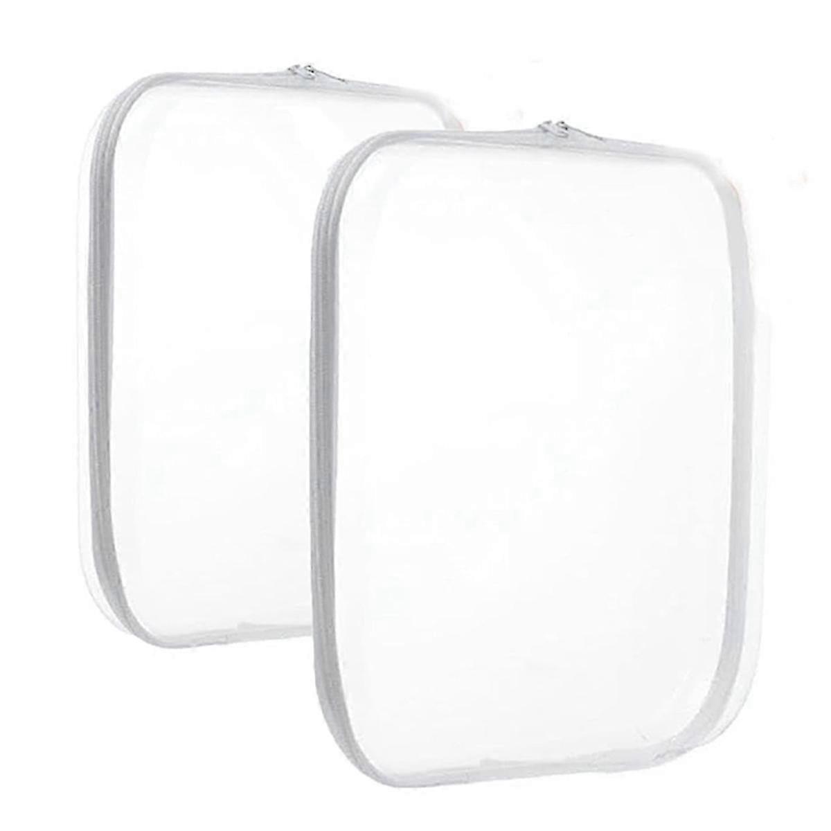 Clear Zippered Hard Pouch, Stackable Storage Bins - FFA