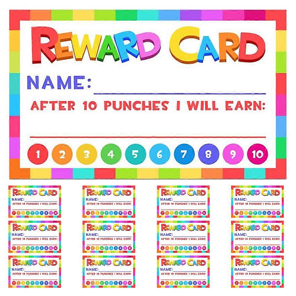 50pcs Classroom Reward Punch Cards for Engaging Behavior Incentives – Fun and Portable Teaching Supplies to Encourage Student Motivation and