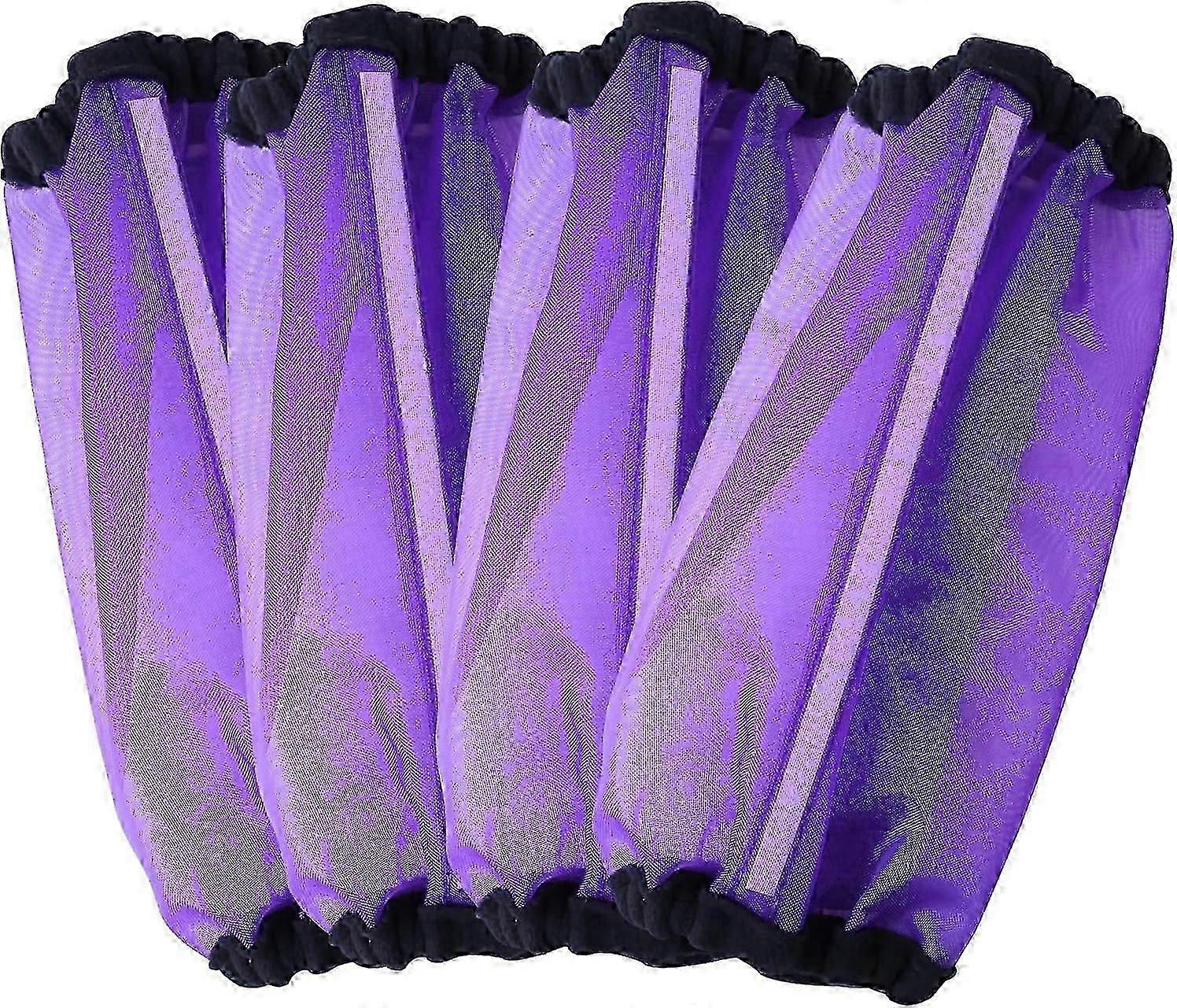 חותלות סוס בגודל אוניברסלי מגפי זבוב סוס רשת עדינה מפחיתים מאוד דריכה מגפי סוס נושמים עטיפות רגליים (סט של 4) סגול