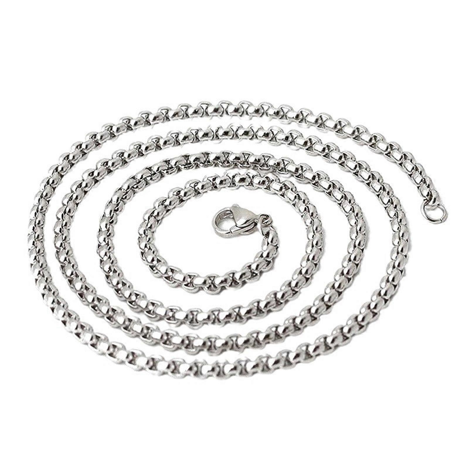 Collier de chaîne de mode pour hommes perles carrées accent hip hop bijoux robuste léger en acier inoxydable accessoire