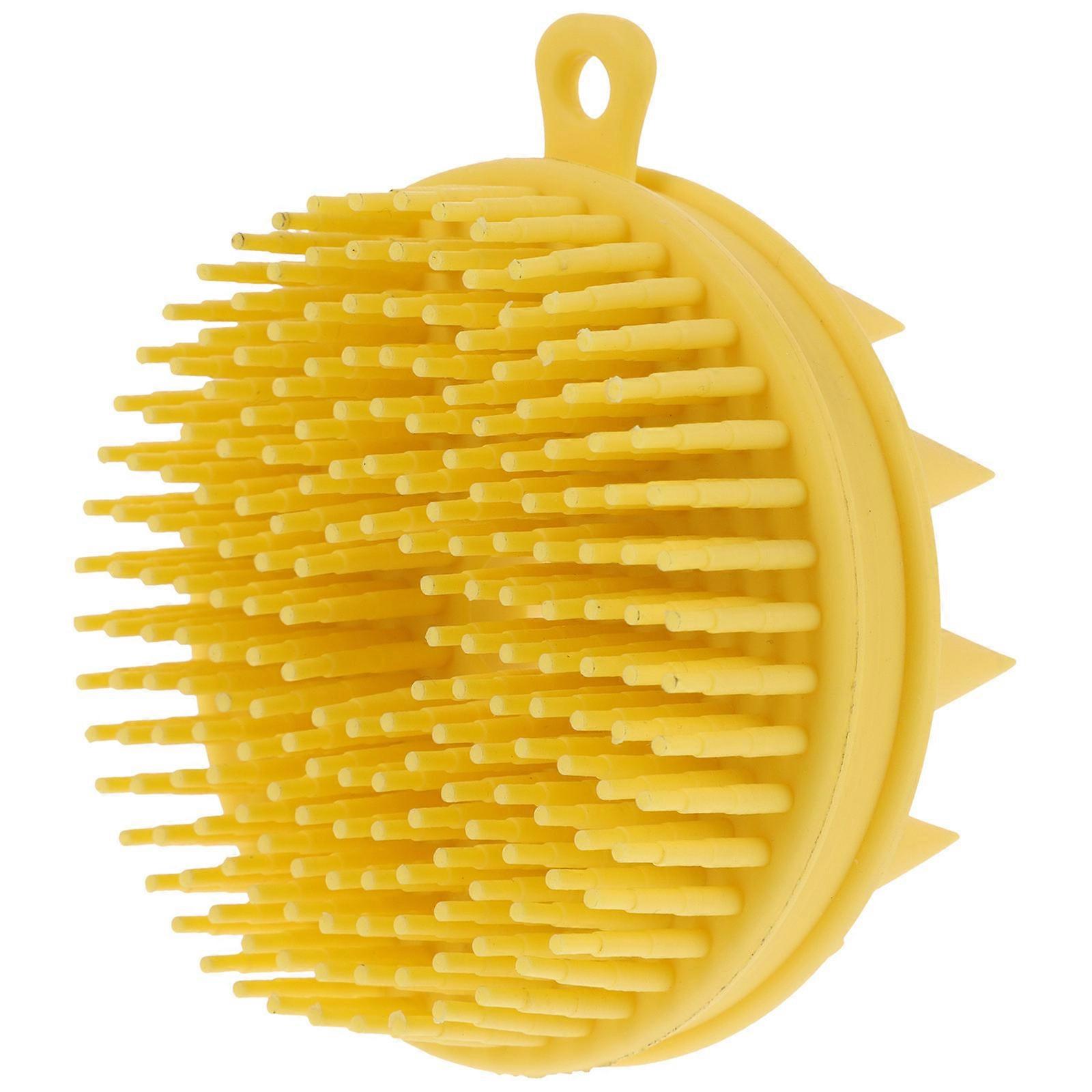 1Pc Silicone Bathing Brush with Massage Function Scrubber Brush Shampoo Brush