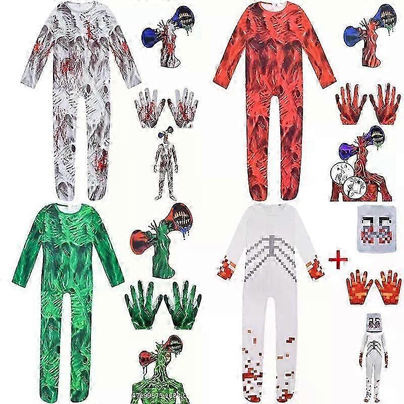 סירנה ראש משחק קוספליי אימה סרבל + מסכה + כפפות ליל כל הקדושים תחפושת מתנות SZBS