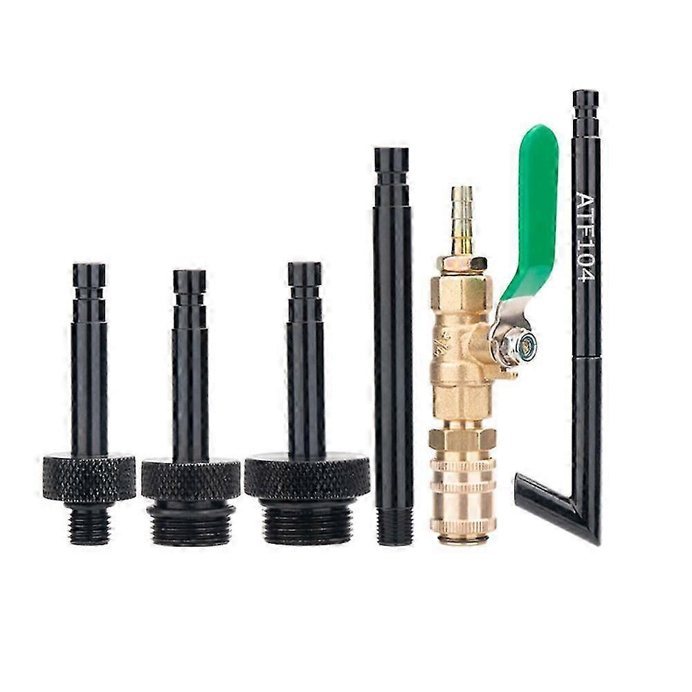 Car Oil Filling Filler Adapter Kit Auto Transmission Fluid Connector Fuel Dispenser Connector with Self-locking Interface Ball Valves Set