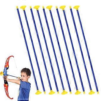 10 Pack Blue Replacement Suction Cup Arrows with Rubber Tips for Indoor and Outdoor Use