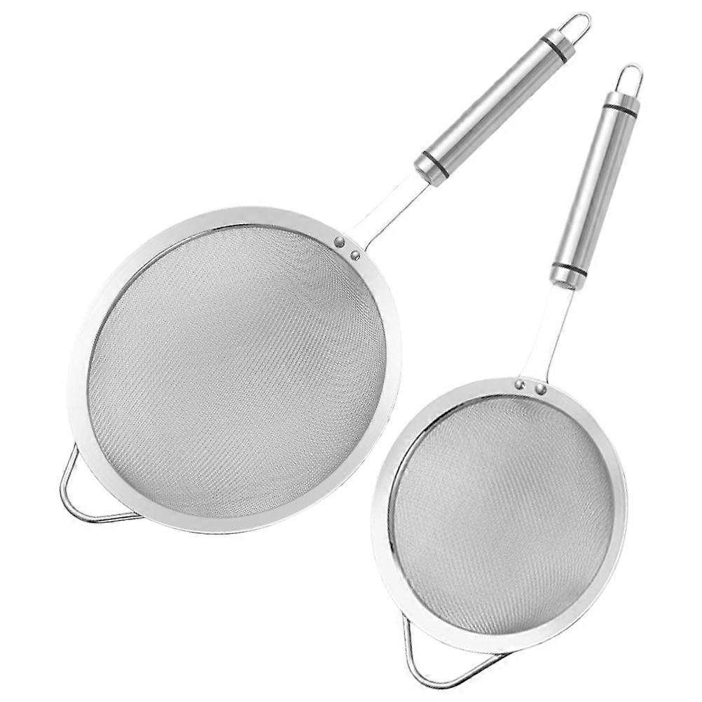 Mesh Strainer Stainless Steel Kitchen Tool Soy Milk Filtering Cooking 2Pcs