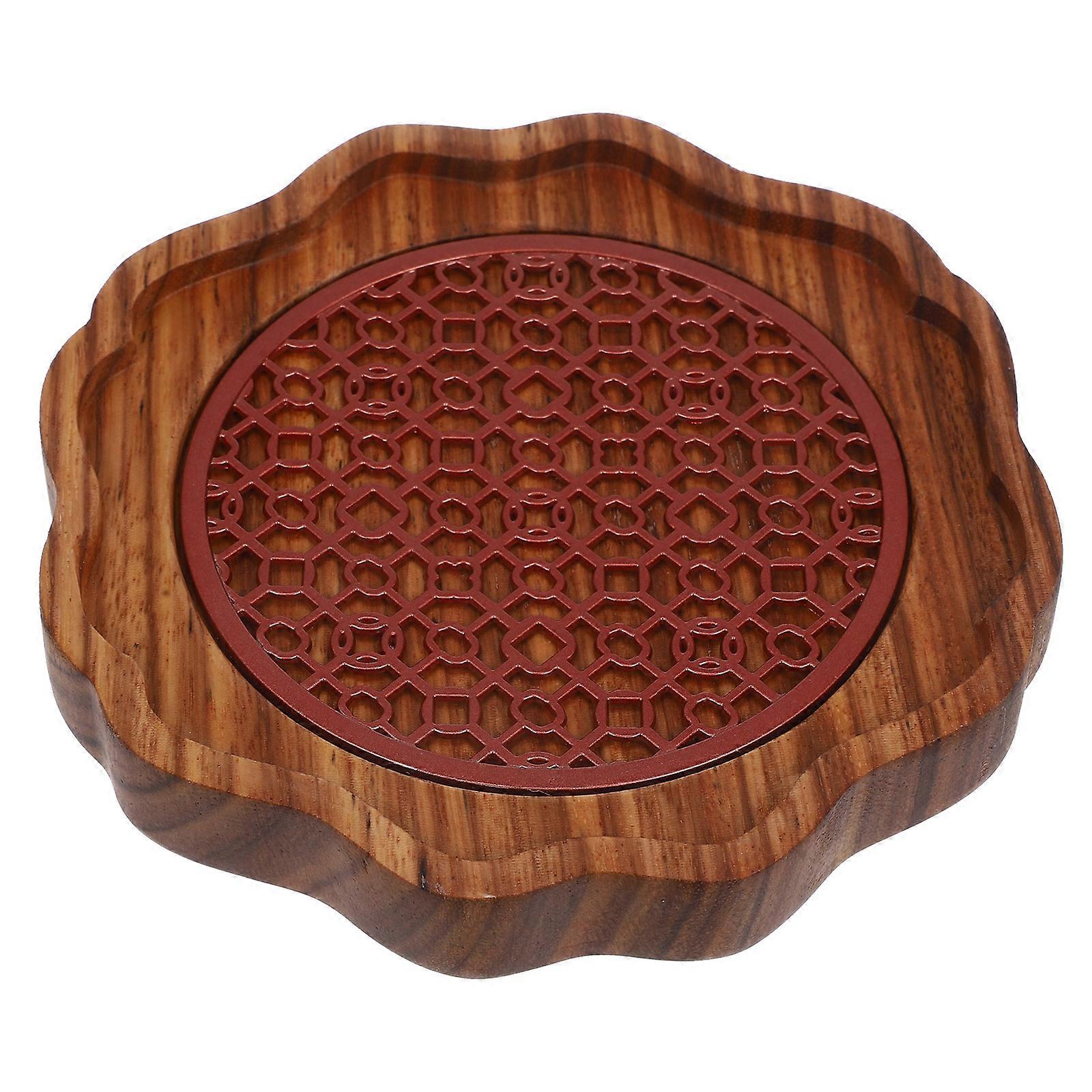 Multipurpose Wood Drinks Coasters Certified Chinese Tea Cup Coaster For Home Use 1Pcs