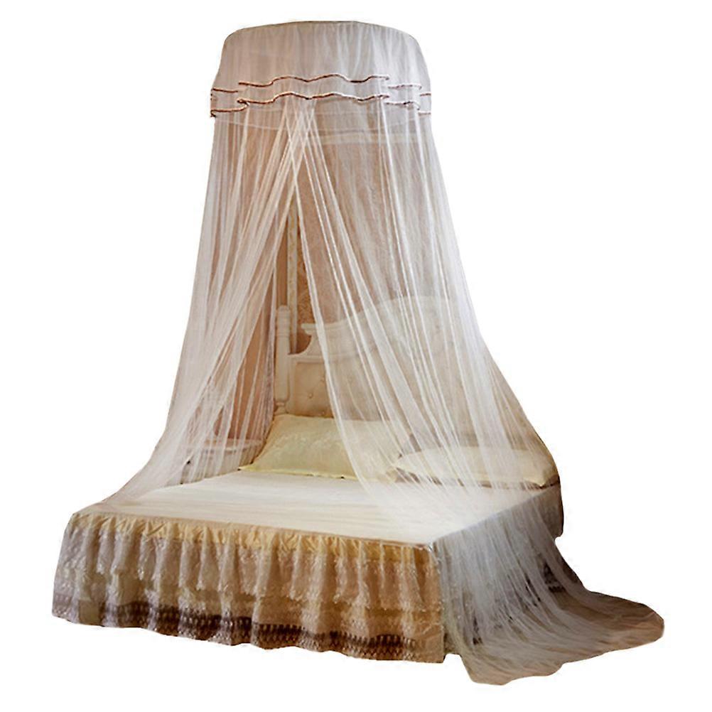 Decorative Bed Canopy Dome Canopy Bed Curtain White 65270cm Iron Wire Ornamental Breathable Bedroom Use 1Pack