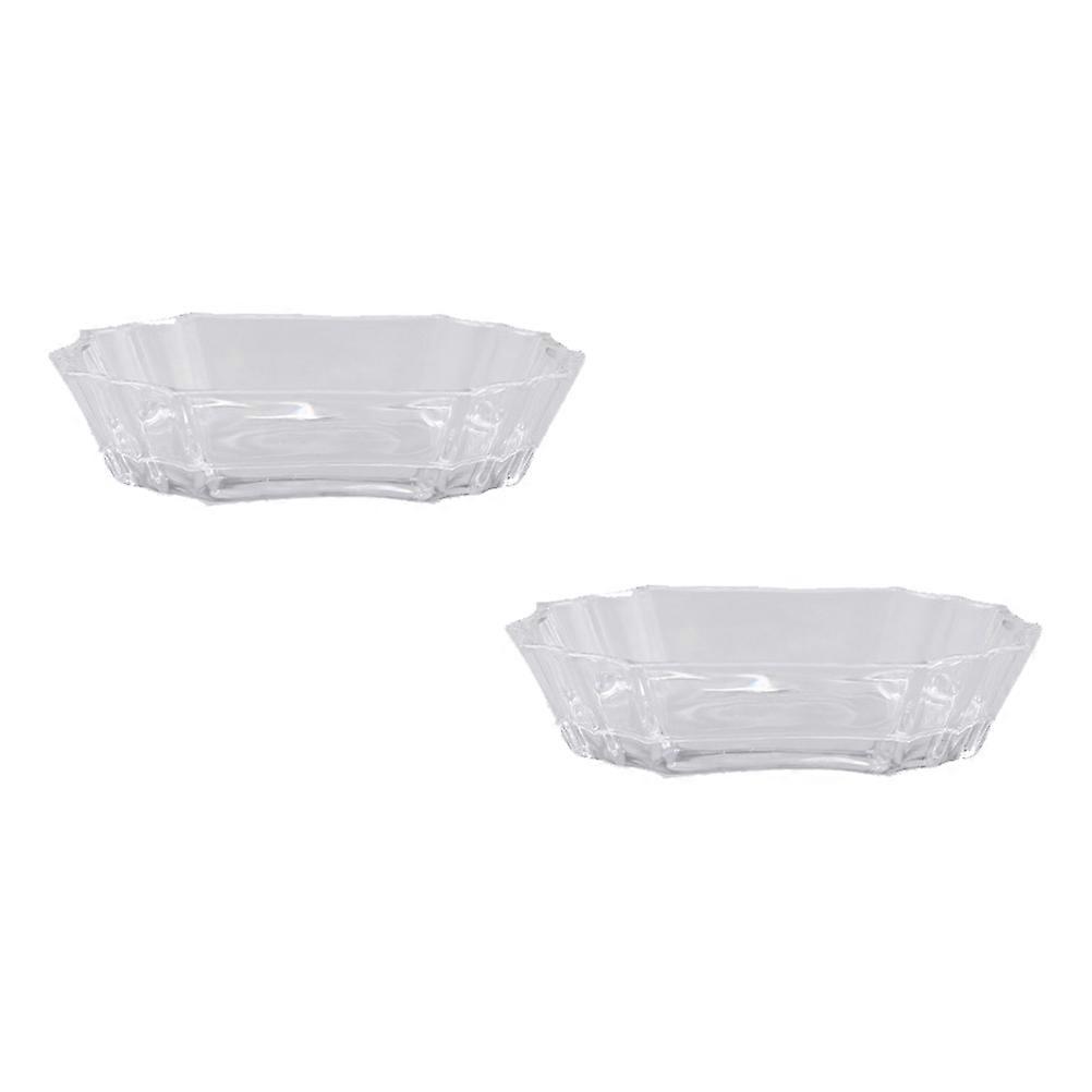 Retro kohokuvioitu kirkas lasisaippuapidike – kompakti läpinäkyvä saippualaatikko kylpyhuone-, keittiö- ja wc-tarvikkeille (2kpl)