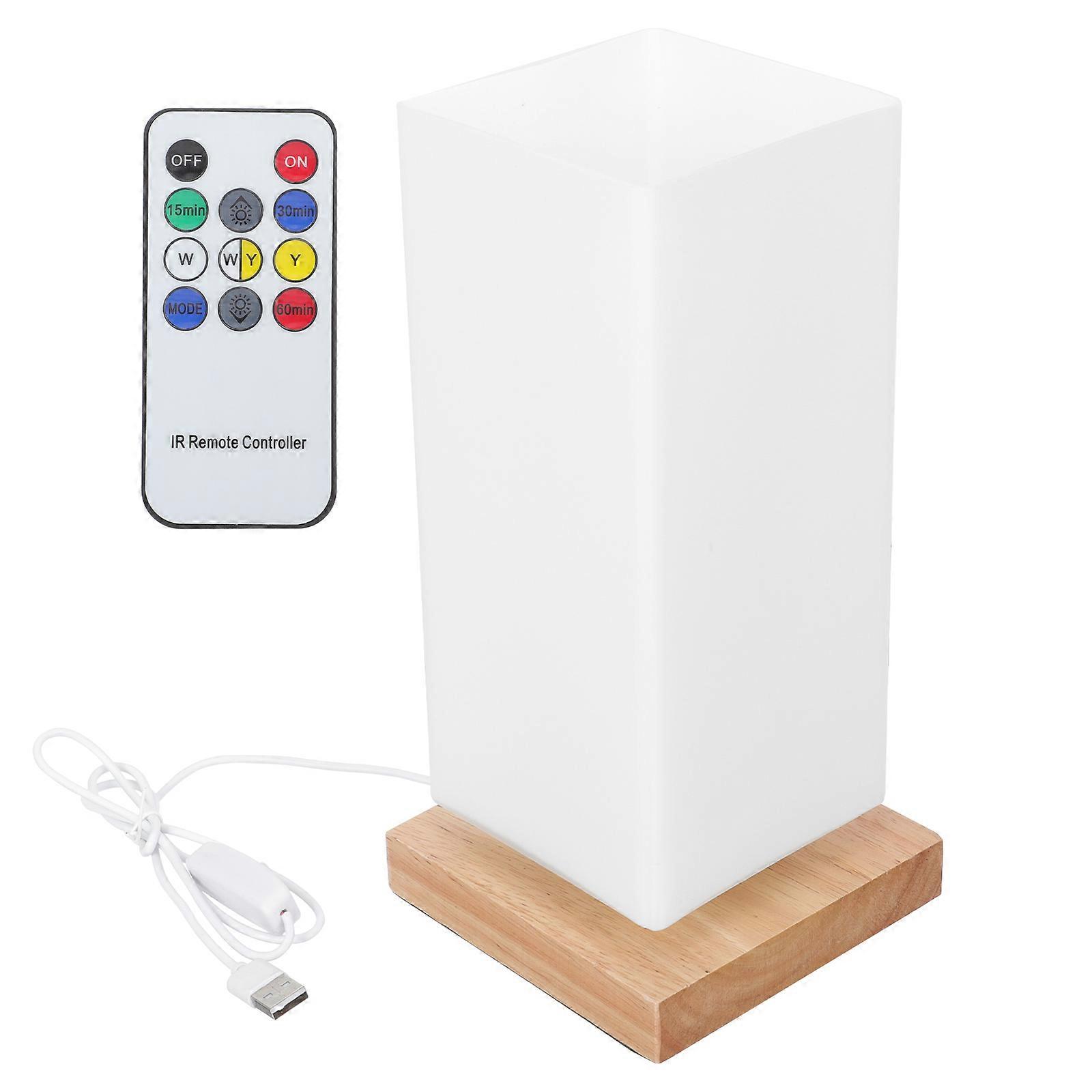 Warm White Glass LED Bedside Lamp for Decor with Comfortable Lighting Effect and Durable Craftsmanship 1pc