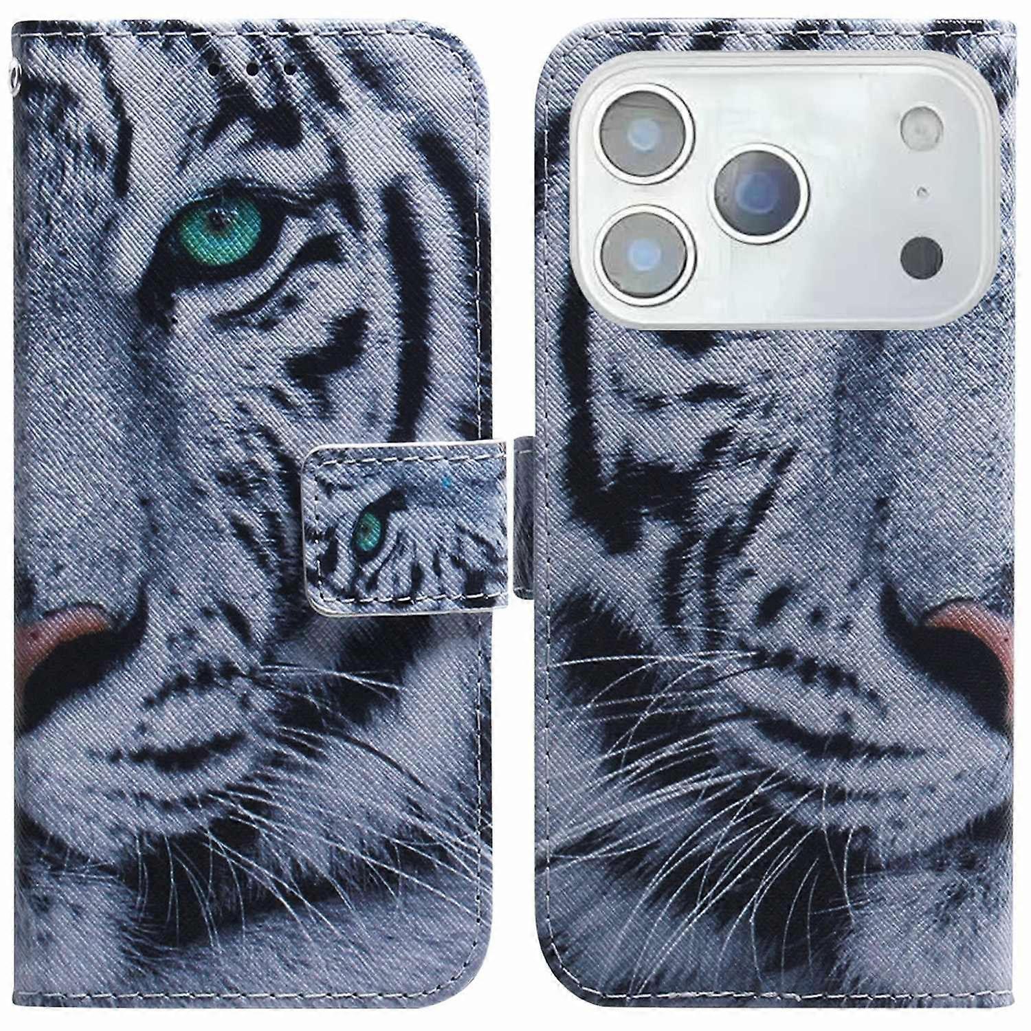 For iPhone 17 Pro Wallet Case Pattern Print Leather Phone Cover